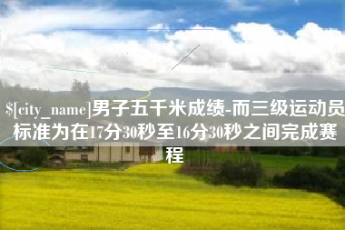 广州男子五千米成绩-而三级运动员标准为在17分30秒至16分30秒之间完成赛程