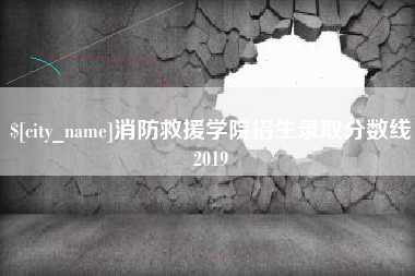 广州消防救援学院招生录取分数线2019