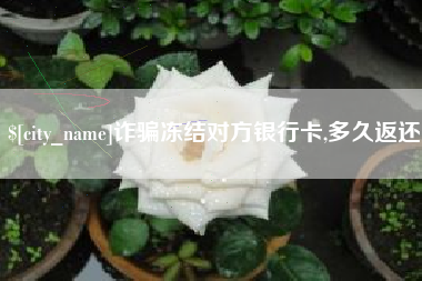 广州诈骗冻结对方银行卡,多久返还