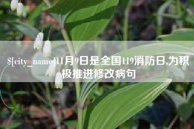 广州11月9日是全国119消防日,为积极推进修改病句