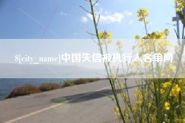 广州中国失信被执行人名单网