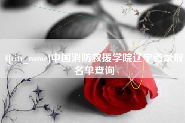 广州中国消防救援学院辽宁省录取名单查询