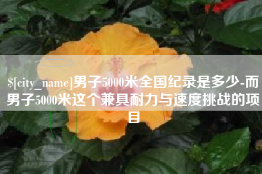 广州男子5000米全国纪录是多少-而男子5000米这个兼具耐力与速度挑战的项目