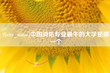 广州中国消防专业最牛的大学是哪一个