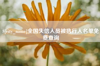 广州全国失信人员被执行人名单免费查询