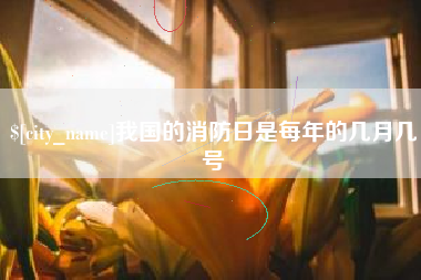 广州我国的消防日是每年的几月几号