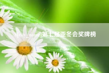 广州第七届亚冬会奖牌榜