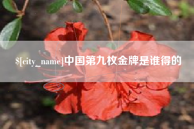 广州中国第九枚金牌是谁得的