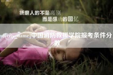 广州中国消防救援学院报考条件分数