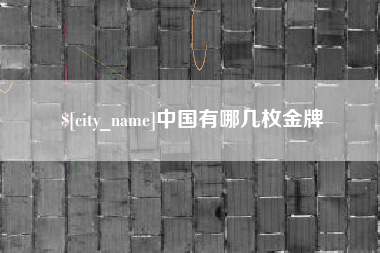 广州中国有哪几枚金牌