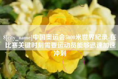 广州中国奥运会5000米世界纪录-在比赛关键时刻需要运动员能够迅速加速冲刺