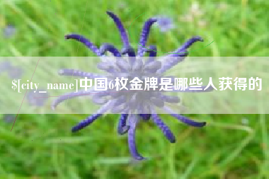 广州中国6枚金牌是哪些人获得的