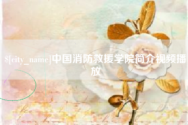 广州中国消防救援学院简介视频播放