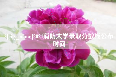 广州2024消防大学录取分数线公布时间