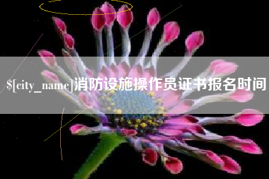 广州消防设施操作员证书报名时间