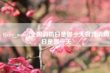 广州全国消防日是哪一天宣传消防日是哪一天