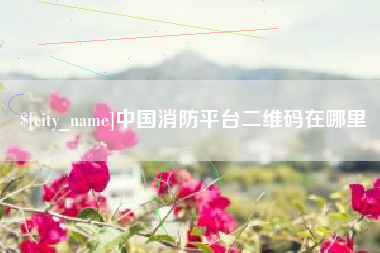 广州中国消防平台二维码在哪里