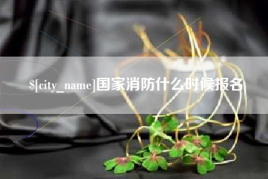 广州国家消防什么时候报名