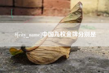 广州中国九枚金牌分别是