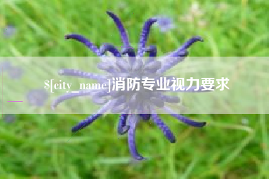 广州消防专业视力要求
