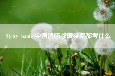 广州中国消防救援学院都考什么