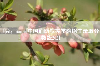广州中国消防救援学院招生录取分数线2021
