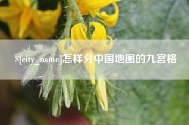 广州怎样分中国地图的九宫格