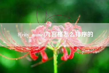 广州九宫格怎么排序的