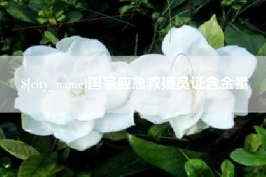 广州国家应急救援员证含金量
