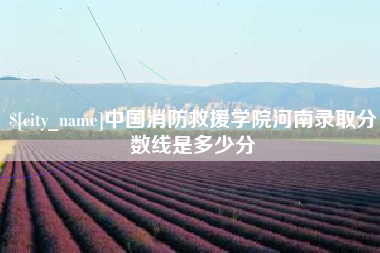 广州中国消防救援学院河南录取分数线是多少分