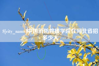 广州中国消防救援学院在河北省招多少人