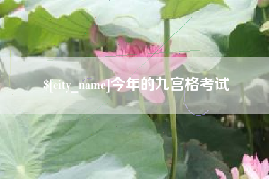 广州今年的九宫格考试