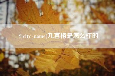 广州九宫格是怎么样的